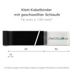 Klett Kabelbinder mit Schlaufe 16 x 130mm | BLAU