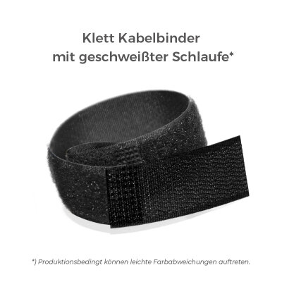 Klett Kabelbinder mit Schlaufe 16 x 130mm | SCHWARZ