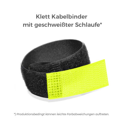 Klett Kabelbinder mit Schlaufe 16 x 160mm | NEON GELB