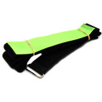 Klettgurte 25mm x 2000mm Kunststofföse Nylon Schwarz 100mm Hakenband NEON GRÜN