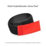 Klett Kabelbinder ohne Öse 16 x 160mm | ROT