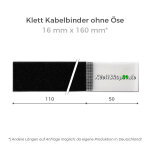 Klett Kabelbinder ohne Öse 16 x 160mm | ROT