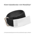 Klett Kabelbinder mit Metallöse entgegengesetzt 16mm x 130mm Weiß