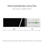 Klett Kabelbinder ohne Öse 20 x 250mm | NEON GRÜN