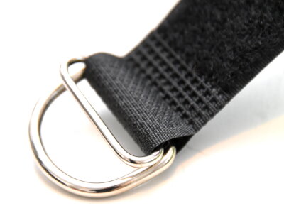 Klett Kabelbinder mit Metallöse und Einhängeschlaufe entgegengesetzt 50mm x 1000mm Schwarz