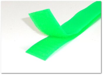 25m Klettband Farbig Flauschband 16mm NEON GRÜN