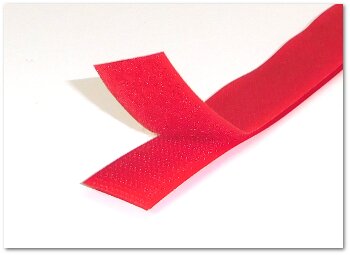 25m Klettband Farbig Flauschband 38mm ROT