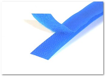 25m Klettband Farbig Haken UND Flausch 38mm BLAU