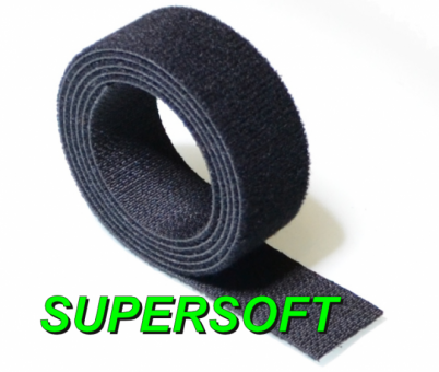 Klettband beidseitig (Back to Back) Supersoft 20mm | schwarz